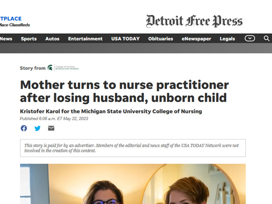 MSU College of Nursing Detroit Free Press