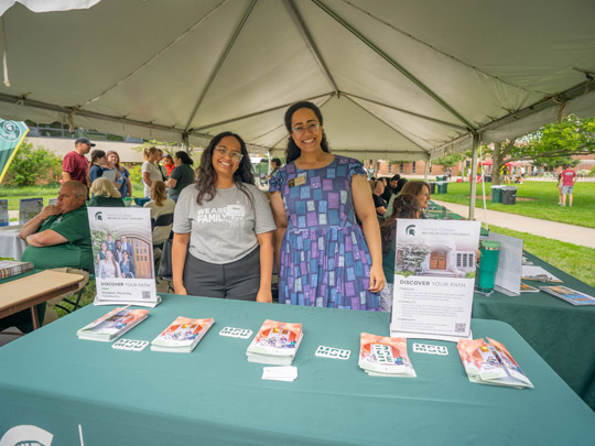 MSU Honors Green and White Days Table